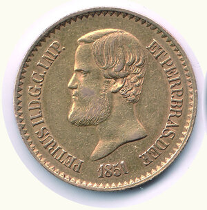 obverse: BRASILE - Pietro II - 20.000 Reis 1851 - I tipo - Piccola saggiatura al retro.