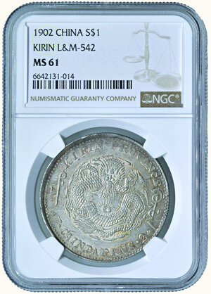 obverse: CINA - Kirin - Dollar 1902 -