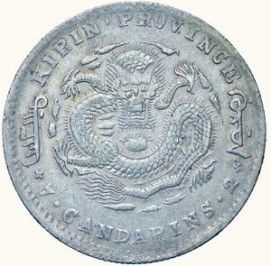 obverse: CINA - Kirin (Impero) - Dollar 1899 - Diam. 38,5 mm - Spessore 2,3 mm - Peso 26,4 g - Kann 385; L&M 521.