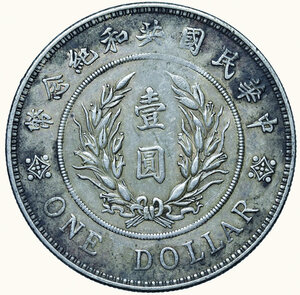 reverse: CINA - Dollaro ND (1914, Yuan Shih Kai)