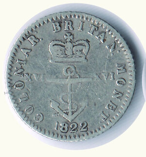 obverse: EST INDIE BRITANNICHE - Giorgio IV - 1/16 di Dollaro 1822 - coniazione detta “Dell’ancora” - KM 1.