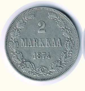 obverse: FINLANDIA - 2 Markka 1874