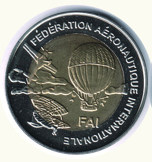 obverse: FINLANDIA - Federazione Aeronautica Internazionale - 5 Euro 1997 (bimetallica).