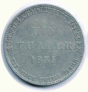 obverse: GERMANIA - Hesse - Cassel - tallero 1835