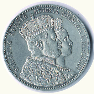 obverse: GERMANIA - Antichi Stati – Prussia - Incoronazione Guglielmo e Augusta - Tallero 1861.