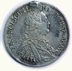 reverse: GERMANIA - Antichi Stati - Regensburg (Ratisbona) - Francesco - I Talleto 1754 - Appicagnolo asportato.