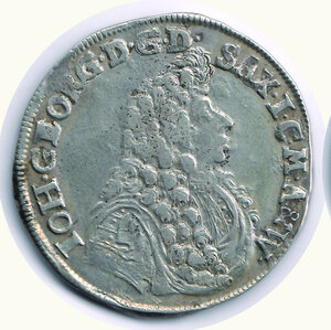 obverse: GERMANIA - Antichi Stati - Sassonia - Giovanni Giorgio - 2/3 di Tallero 1680.