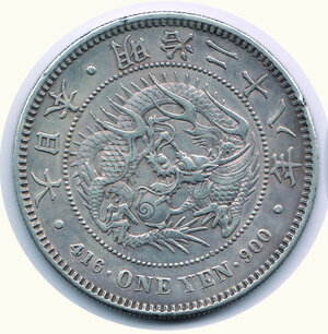 obverse: GIAPPONE - 1 Yen anno 28 (1895)