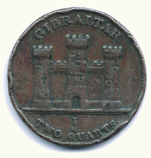 obverse: GIBILTERRA - 2 Quarts 1842