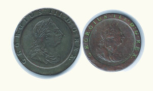 reverse: GRAN BRETAGNA - Giorgio III - 2 Pence e Penny 1797