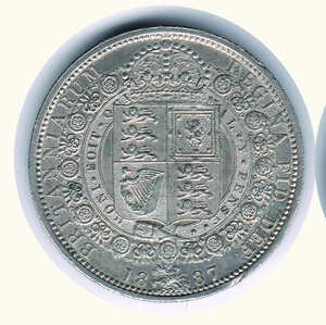 obverse: GRAN BRETAGNA - Vittoria - ½ Corona 1887.