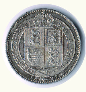 obverse: GRAN BRETAGNA - Vittoria - Scellino 1887.