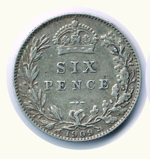 obverse: GRAN BRETAGNA - Gran Bretagna - Edoardo VII - 6 Pence 1909.
