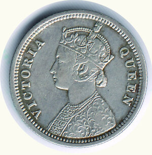 reverse: INDIA BRITANNICA - Vittoria - ¼ di Rupia 1875 - KR 475.