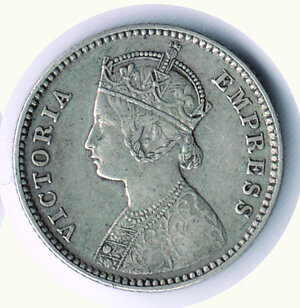 reverse: INDIA BRITANNICA - Vittoria - ¼ di Rupia 1885 - KR 490.