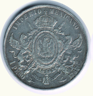 obverse: MESSICO - Massimiliano d’Asburgo - Peso 1867.