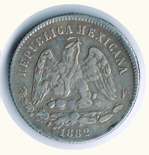 reverse: MESSICO - Repubblica - 25 Centavos 1882 - Zacatecas.