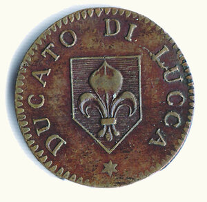 reverse: LUCCA - Carlo Ludovico - 2 Quattrini 1827.