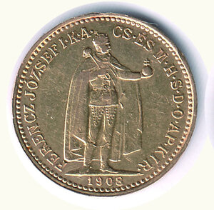 obverse: UNGHERIA - Franz Joseph - 10 Krona 1908