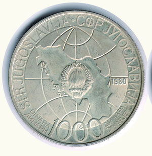 obverse: YUGOSLAVIA - 1000 Dinari 1980 