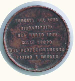 reverse: RIFONDAZIONE Società Ginnastica C. COLOMBO - Marzo 1869.