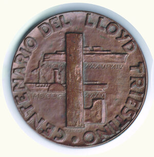 obverse: CENTENARIO fondazione LLOYD TRIESTINO  1936 - Medaglia in Ae - Diametro 50 mm.
