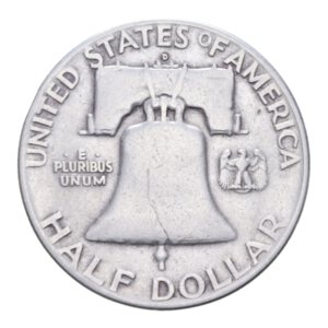 reverse: STATI UNITI HALF DOLLAR 1950 D FRANKLIN AG. 12,30 GR. BB