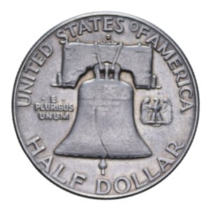 reverse: STATI UNITI HALF DOLLAR 1962 D FRANKLIN AG. 12,71 GR. BB+