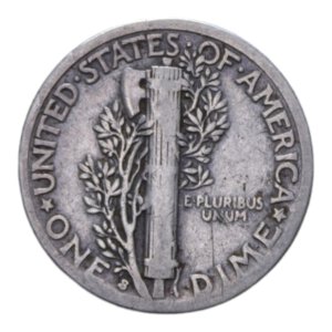 reverse: STATI UNITI 1 DIME 1936 S MERCURY AG. 2,40 GR. BB