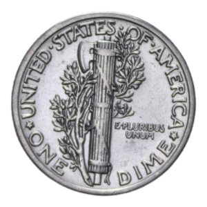 reverse: STATI UNITI 1 DIME 1941 MERCURY AG. 2,45 GR. qSPL