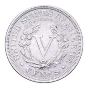 reverse: STATI UNITI 5 CENTS 1899 LIBERTY NI. 5,04 GR. BB-SPL