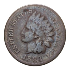 obverse: STATI UNITI 1 CENT. 1883 INDIAN HEAD CU. 2,90 GR. BB