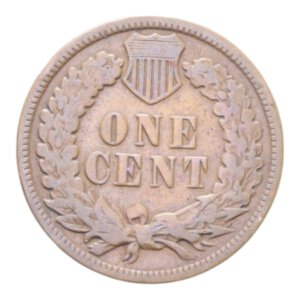 reverse: STATI UNITI 1 CENT. 1887 INDIAN HEAD CU. 3,06 GR. BB/BB+