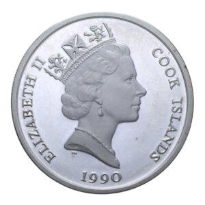 obverse: COOK ISLANDS ELISABETTA II 10 DOLLARS 1992 AG. 10,33 GR. PROOF