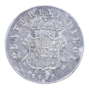 reverse: FIRENZE LEOPOLDO II (1824-1859) 10 QUATTRINI 1858 MI. 1,92 GR. BB/BB+