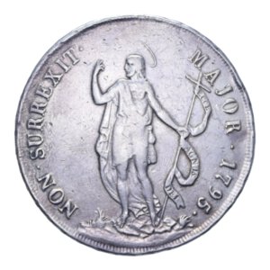 obverse: GENOVA DOGI BIENNALI (1528-1797) 8 LIRE 1795 AG. 32,97 GR. BB