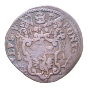 obverse: ROMA PAOLO V (1605-1621) QUATTRINO ZECCHIERE ROBERTO PRIMI R CU. 3,79 GR. BB
