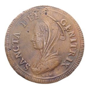 obverse: ROMA PIO VI (1775-1799) 5 BAIOCCHI 1797 MADONNINA CU. 17,48 GR. BB+