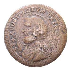 obverse: ROMA PIO VI (1775-1799) 2 E MEZZO BAIOCCHI 1796 SAMPIETRINO CU. 13,77 GR. BB
