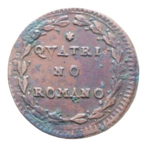 reverse: ROMA PIO VI (1775-1799) QUATTRINO ROMANO A. XII CU. 2,16 GR. BB-SPL