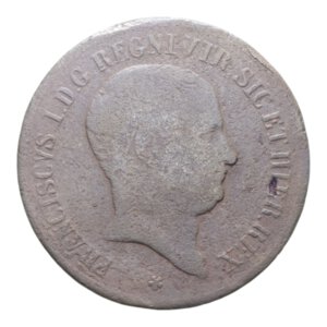 obverse: REGNO DELLE DUE SICILIE FRANCESCO I (1825-1830) 10 TORNESI 1825 CU. 30,07 GR. MB-BB