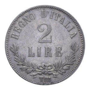 reverse: VITT. EMANUELE II (1861-1878) 2 LIRE 1863 TORINO VALORE R AG. 10 GR. SPL (EX COLLEZIONE ZANTE)
