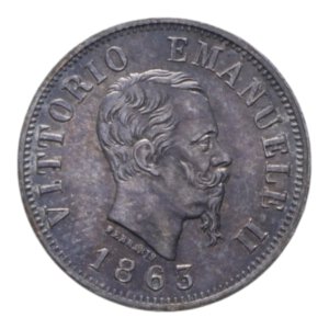 obverse: VITT. EMANUELE II (1861-1878) 50 CENT. 1863 MILANO VALORE AG. 2,54 GR. FDC (EX COLLEZIONE ZANTE)