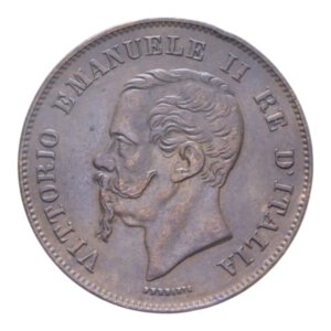 obverse: VITT. EMANUELE II (1861-1878) 5 CENT. 1861 MILANO CU. 5,03 GR. SPL