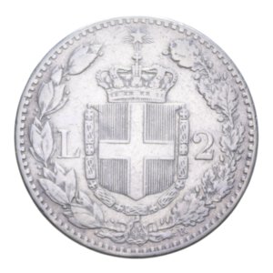 reverse: UMBERTO I (1878-1900) 2 LIRE 1883 ROMA AG. 9,89 GR. BB