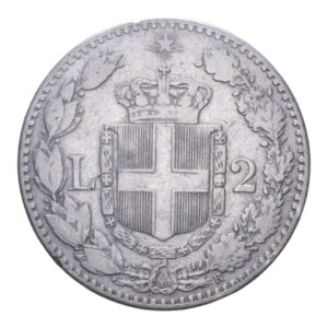 reverse: UMBERTO I (1878-1900) 2 LIRE 1884 ROMA AG. 9,78 GR. BB