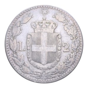reverse: UMBERTO I (1878-1900) 2 LIRE 1898 ROMA R AG. 9,85 GR. BB