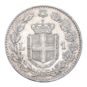 reverse: UMBERTO I (1878-1900) 1 LIRA 1887 ROMA AG. 5,03 GR. SPL