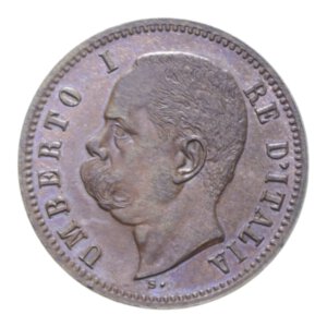 obverse: UMBERTO I (1878-1900) 2 CENT. 1898 ROMA CU. 2,15 GR. qFDC