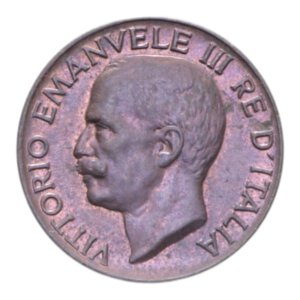 obverse: VITT. EMANUELE III (1900-1943) 5 CENT. 1933 SPIGA CU. 3,22 GR. FDC 